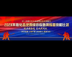 危化品使用应急演练展板