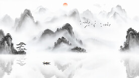 水墨风景背景