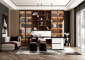 书房 全屋定制 玻璃门  定制