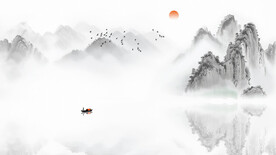 简约新中式水墨山水