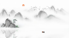 空灵意境水墨画