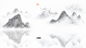 唯美山水意境装饰画