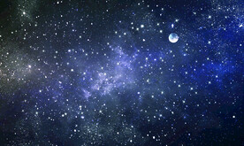 蓝色宇宙星空背景墙