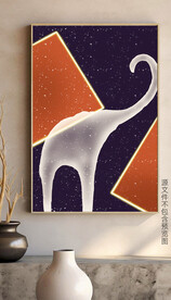 现代轻奢抽象意境几何装饰画