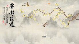花鸟意境背景墙