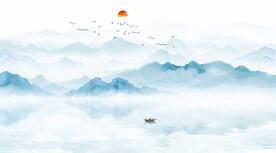 中国风水墨山水背景