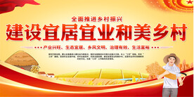 建设宜居宜为和美乡村展板