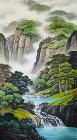 山水风景画背景