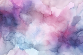 蓝粉色水墨装饰画背景