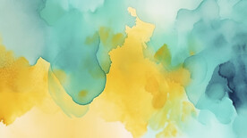 黄绿渐变水彩水墨背景