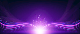 科幻紫色动感曲线科技抽象背景