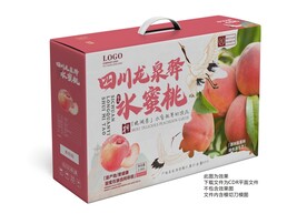 龙泉驿水蜜桃手提礼盒包装