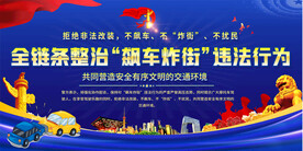 整治飙车炸街违法行为展板