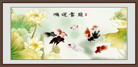 荷花鲤鱼图