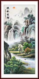 竖幅山水画
