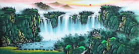 巨幅山水风景画