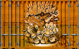 集装箱卡通涂鸦