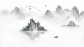 新中式水墨壁画