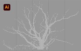 树杆镂空点状图