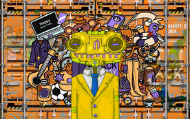 工装集装箱背景墙