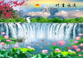瀑布山水幕墙