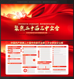 二十届 三中全会展板
