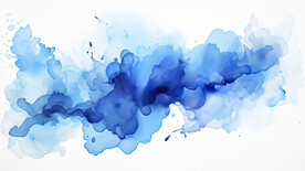 蓝色渐变水彩水墨背景
