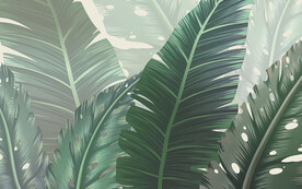 植芭蕉风北欧电视沙发背景