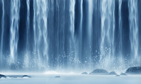 瀑布山水背景画