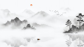 中式山水图