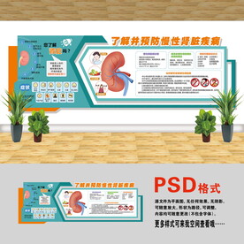 医院文化墙 慢性肾脏病
