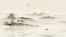 山水水墨背景图