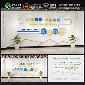 交通铁路文化墙