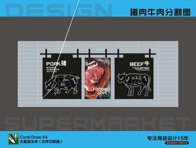 猪肉牛肉分割图