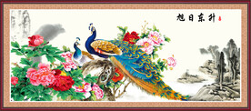 孔雀牡丹图