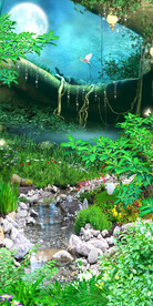 梦幻唯美风景树林玄关