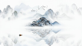 新中式山水画装饰画