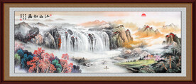 国画瀑布