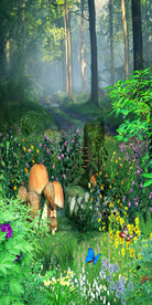 树林风景装饰画玄关