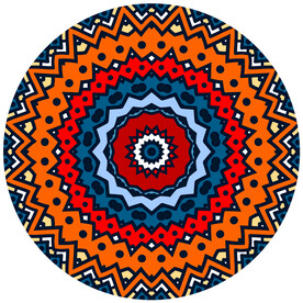 圆形几何数码印花