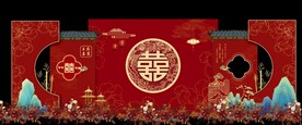 中式婚礼背景