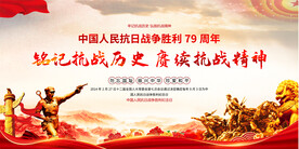 抗战胜利纪念日展板