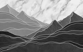 大理石纹抽象线条岩板背景墙