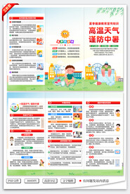 预防中暑三折页