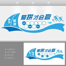 爱拼才会赢文化墙