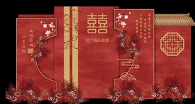 红色婚礼背景