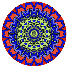 圆形曼陀罗花纹