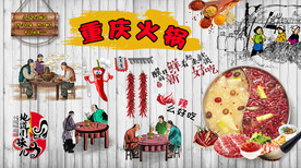 重庆火锅背景墙