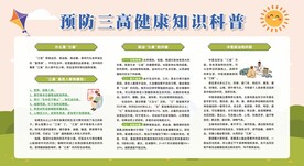 预防防治三高健康教育宣传栏