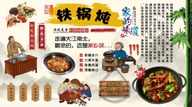 农家铁锅炖背景墙